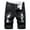 Black, variant on Fheaev Cargo Shorts For Men High Waisted Jeans Shorts Men's Ripped Trunks Stretchy Washed Jeans Trunks Cut-Off Classic Fit Biker Jeans Trunks