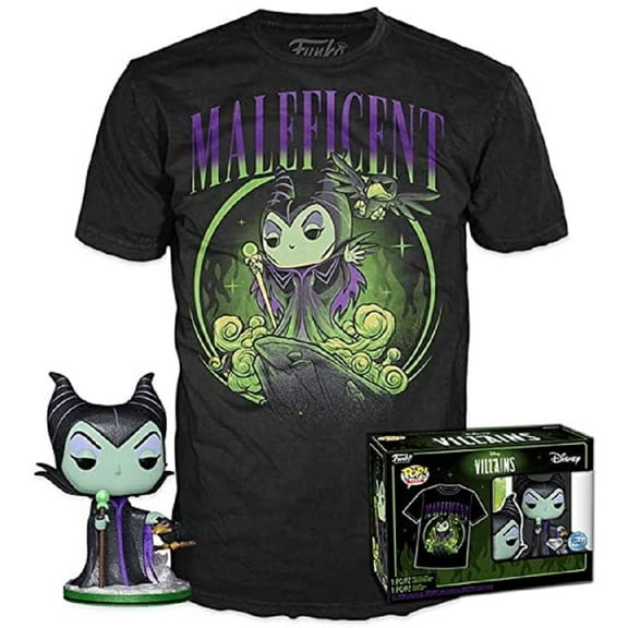 Funko POP! and Tee Disney Villains Maleficent [Diamond Collection] with Size Large T-Shirt Collectors Box Exclusive