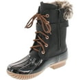thumbnail image 2 of AXNY DYLAN-7 Women's Two Tone Buckle Strap Ankle Rain Duck Boots One Size Small, 2 of 4