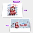 thumbnail image 2 of Hello Winter British Shorthair Smiling in Red Scarf Hat Welcome Christmas 7x5in Folded Greeting Card Cat Lover Kitten Owner Gifts Single Note Card with Envelope - 00017, 2 of 5