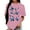 Pink, variant on Tops For Women T-Shirts Blue Butterfly Print Short Sleeve Summer Crew Neck Workout Clothes