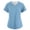 Sky Blue, variant on Fgvctg Women's Scrubs Stretch V Neck Short Sleeve Scrubs Tops Plus Size Solid Color Work Shirt Medical Nursing Slim-Fit Uniforms Workwear Scrub T Shirts with Pockets Light Gray 2XL
