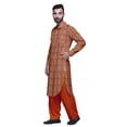 thumbnail image 3 of Atasi Classic Collar Long Sleeve Mens Pathani Kurta Salwar Wedding Kurta Set, 3 of 5