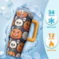 thumbnail image 4 of Halloween Pumpkin Bat 30 Oz Tumbler with Handle and Straw, Spooky Stainless Steel Insulated Cup, Holiday Gift Mug, 4 of 5