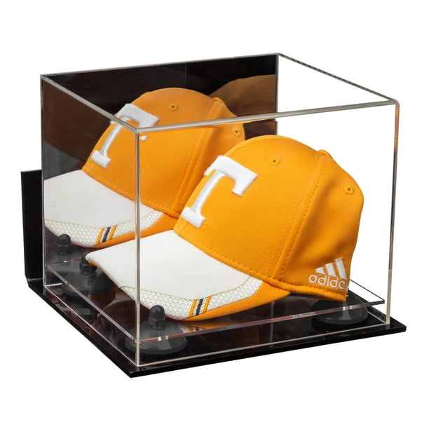 Acrylic Baseball Hat Or Cap Display Case With Mirror Wall Mount Black Risers And Clear Base A006 Br Com - Baseball Hat Wall Display Case Acrylic Baseball Hat Or Cap Display Case With Mirror Wall Mount Black Risers And Clear Base A006 Br Com - Baseball Hat Wall Display Case