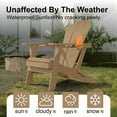 thumbnail image 5 of Adirondack Chair,HDPE All-Weather Patio Chairs Outdoor with Cup Holder, Lawn Chair with Weather Resistant for Outside Deck Lawn Garden, Weight Capacity Up to 380 Lbs –Brown, 5 of 9