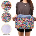 thumbnail image 3 of Yayeee Canvas Storage Basket with Handles for Shelves Fabric Bins Closet Organizer, Blue Colorful Circles, 3 of 8