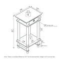 thumbnail image 3 of Furinno 17017 Espresso/Brun Turn-N-Tube Table d'Appoint Haute avec Bac, 3 of 4