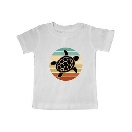

Inktastic Sea Turtle Retro Sunset Gift Baby Boy or Baby Girl T-Shirt