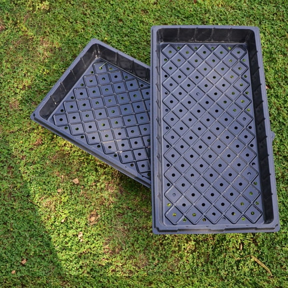 AURARMLET 4Pcs Black Growing Trays for Gardeners and Farmers 54X28X4Cm