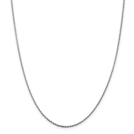 Sterling Silver Heart Necklace 20 925 Sterling Silver 1.5mm Link Rope Chain Necklace 20 Inch Pendant Charm Fine Jewelry Ideal Gifts For Women Gift Set From Heart ()