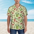 thumbnail image 2 of Fuzoiu Finger Lime Fruits Print Hawaiian Shirt for Men, Summer Beach Casual Short Sleeve Button Down Shirts, Men’s Beach Summer Shirts with Pocket,X-Large, 2 of 7
