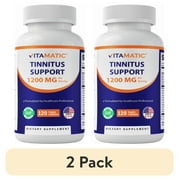 (2 pack) Vitamatic Tinnitus Relief Support – 120 Veggie Capsules – 1200 mg Per Serving- Supports Ear Health, Reduces Ringing in Ears, Non GMO- Gluten Free