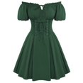 thumbnail image 4 of Women off the Shoulder Pirate Dress Pirate Costume Halloween Cosplay Halloween Costume Woman Size S-2XL, 4 of 4