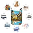 thumbnail image 6 of Fotbe Different Construction Site Vehicles Laundry Basket with Handles, Waterproof Large Laundry Hamper, Wash Bag for Corner Dorm, Rolling Laundry Basket with Handles-Medium, 6 of 8
