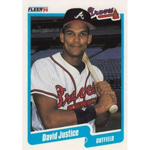 1990 Fleer Baseball 586 David Justice RC Recrue Atlanta Braves