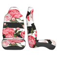 thumbnail image 2 of LAKIMCT Peony Roses Car Seat Covers Vehicle Front Seat Covers Universal Fit Seat Protector, 2 of 9