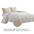 thumbnail image 5 of Veria 3 Piece King Quilt Set with Channel Stitching The Urban Port, Cream and Beige- Saltoro Sherpi, 5 of 5