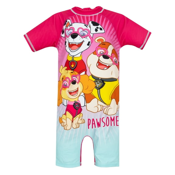 PAW Patrol Girls Surfsuit Sky Pink Sizes 2T-8