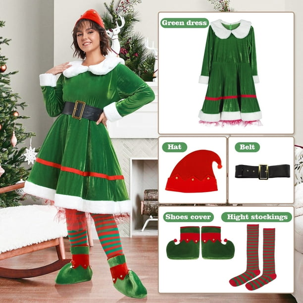 chinese dress ladies Elf Sequin Dress: Women's Christmas Outfits