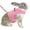 Pink, variant on AIITLE Rabbit Harness Leash Set, Escape Proof Bow-Adorned Mesh Vest for Bunny Ferret Kitten Small Animals Beige M