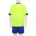 thumbnail image 4 of JanJean Kids Boys Basketball Jersey 2 Piece Training Outfit Soccer T Shirt Undershirt with Athletic Fluorescent Green 20, 4 of 7