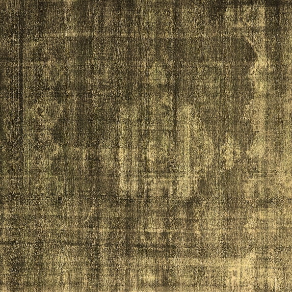 Ahgly Company Indoor Square Oriental Brown Industrial Area Rugs, 5' Square
