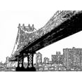 thumbnail image 2 of Greene, Taylor 18x15 Black Ornate Wood Framed with Double Matting Museum Art Print Titled - Skyline Sketch, 2 of 4