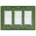 thumbnail image 1 of Metal Light Switch Plate Cover Green Plaid Paisley Bandana Tile Pattern TIL075, 1 of 13