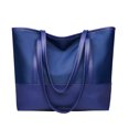 thumbnail image 1 of Sywqhk Bolso De Hombro Oxford Para Mujer, Bolso De Mano De Empalme De Pu Para Mujer A La Moda (Azul) Sywqhk Para estrenar, 1 of 4