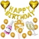thumbnail image 1 of Kit de globos de lámina de látex dorado, 26 unidades, para fiesta de feliz cumpleaños, 1 of 3