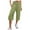 76 Green, variant on Jzuxvd 2024 Capri Pants For Women Long Shorts Below The Knee Casual Summer Solid Elastic Waist Beach Pants Cotton Linen Loose FitWineM