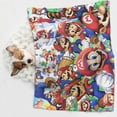 thumbnail image 5 of Lsque Mario Pattern Waterproof Throw Blanket Pet Blanket for Dogs & Indoor Cats, Washable - Shaggy Plush Calming Long Faux Fur & Velvet Dog Blanket -, 5 of 8