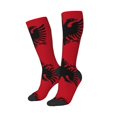 thumbnail image 2 of Women's Knee High Socks Albania Flag Thermal Soft Knee Long Socks, 2 of 7