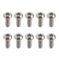 thumbnail image 2 of Tornillo de titanio pulido M3 Cola Pernos de cabeza de botón de enchufe 10 piezas x 15 mm, 2 of 8