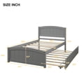thumbnail image 4 of Twin size Platform Bed with Trundle, Gray, 4 of 9