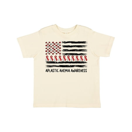 

Inktastic Aplastic Anemia Awareness Red and White Ribbons and Flag Gift Toddler Boy or Toddler Girl T-Shirt