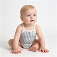 thumbnail image 6 of biudgviw Baby Girl Clothes Breathable Plaid Camisole Bodysuit Newborn Infant Outfit Button Front Sleeveless Casual Onesies(Blue,0-3 Months), 6 of 7