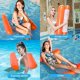 thumbnail image 3 of Tumbona acuática, cama flotante (naranja), piscina, tumbona flotante de playa, hamaca inflable de agua, cama flotante, tumbona, vagabundo, piscina, playa, objeto flotante para adultos, 3 of 5