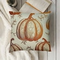 thumbnail image 3 of YINGXI Fall Pillow Covers Burnt Orange Pumpkin Autumn Themed Harvest Print Decorative Throw Pillows Outdoor PillowCase Farmhouse Linen Cushion Case Decor for Sofa Couch Bed 18x18in, 3 of 5