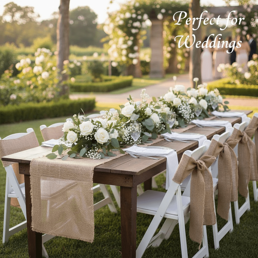 AK Trading Co 72 Inches Wide Natural Burlap Fabric 10 Yard for Weddings Crafts Home