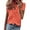 Orange, variante sur T-Shirt Décontracté à Manches Courtes d'Été Boho Floral pour Femmes Tee-Shirt Basique Ample à Volants Manches Courtes