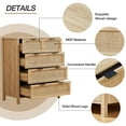 thumbnail image 5 of YOCWO Farmhouse 4 Drawer Rattan Dresser, Natural, 30" Wide, 5 of 8
