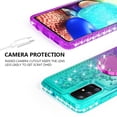thumbnail image 5 of SOGA Phone Cover Compatible for Samsung Galaxy A71 Liquid Floating Quicksand Case with Diamond Ring Stand for Magnetic Car Mount and Lanyard - Purple on Teal, 5 of 5