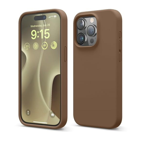 Funda Elago Liquid Silicone para iPhone 15 Pro Marrón