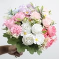 thumbnail image 5 of Artificial Flowers Cemetery Flower Plastic Memorial Bouquet 1 Bundles 11.81Inch Long Multicolor Options For Hanging Window Box Home Table Centerpieces Decor, 5 of 9