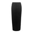 thumbnail image 3 of Faldas largas Falda básica con abertura lateral Color sólido Mujer Estilo sexy Diseño simple Traje de vacaciones Cgtredaw Negro T L para Mujer, 3 of 8