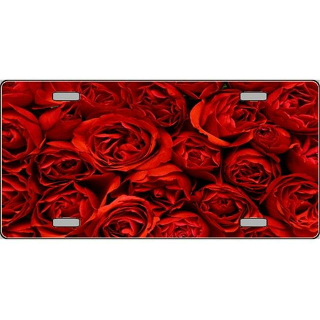 LP-2189 Roses Plates Plaques d'Immatriculation Automobiles Vierges pour Personnalisation
