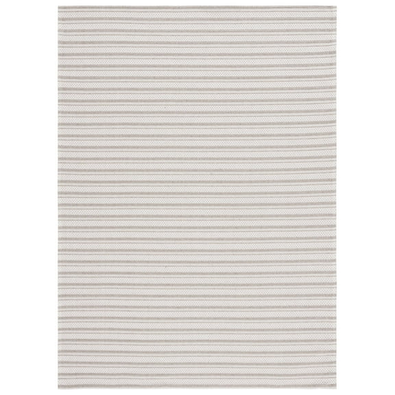 SAFAVIEH Martha Stewart Cotton Striped Area Rug, Taupe/Cream, 8' x 10'