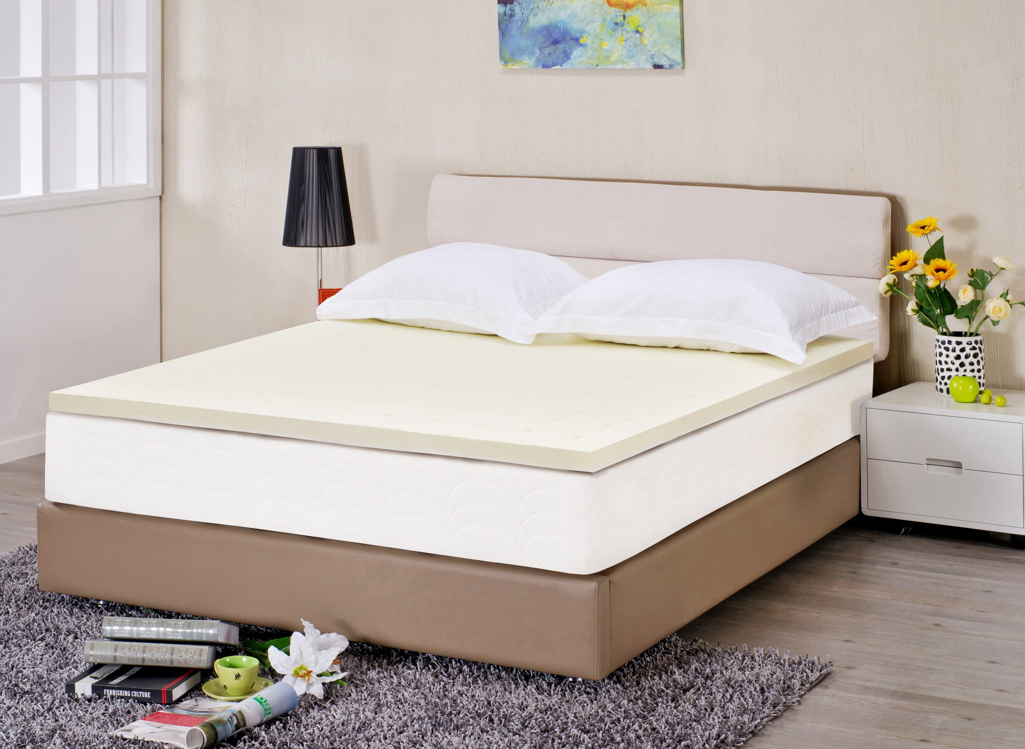 king size gel 8in memory foam mattress topper